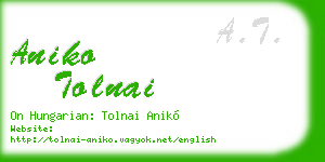 aniko tolnai business card